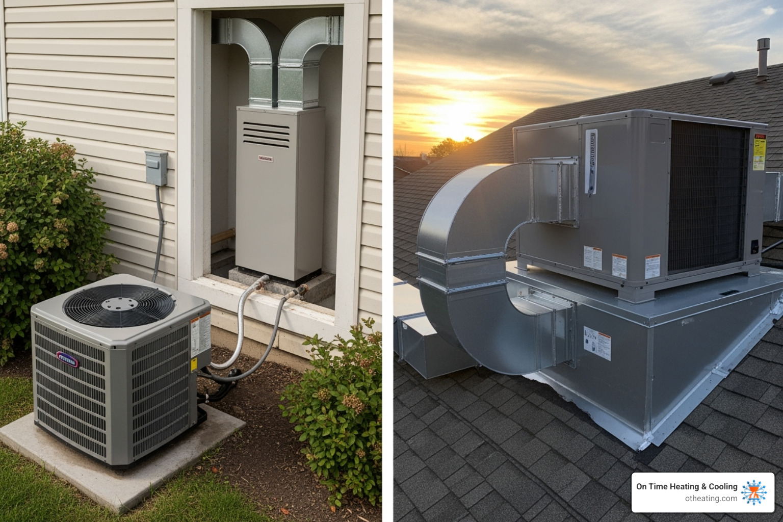 Different types of central AC units - AC installation process