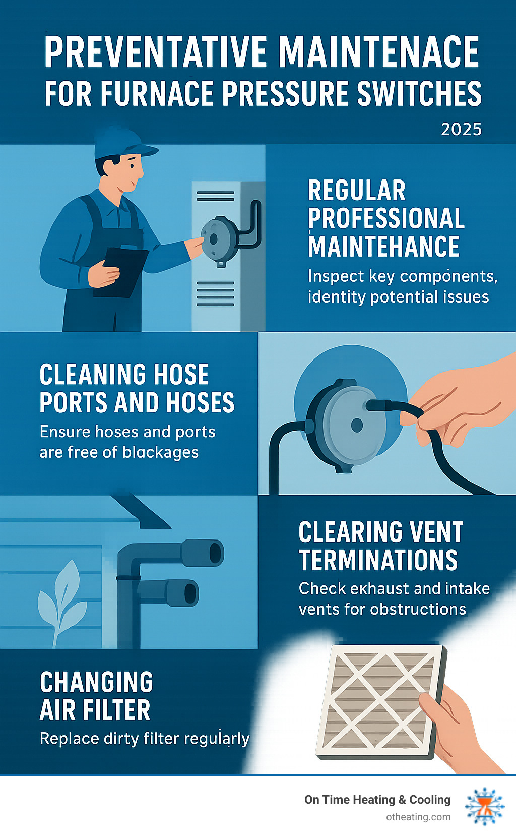 Preventative maintenance infographic - furnace pressure switch infographic 