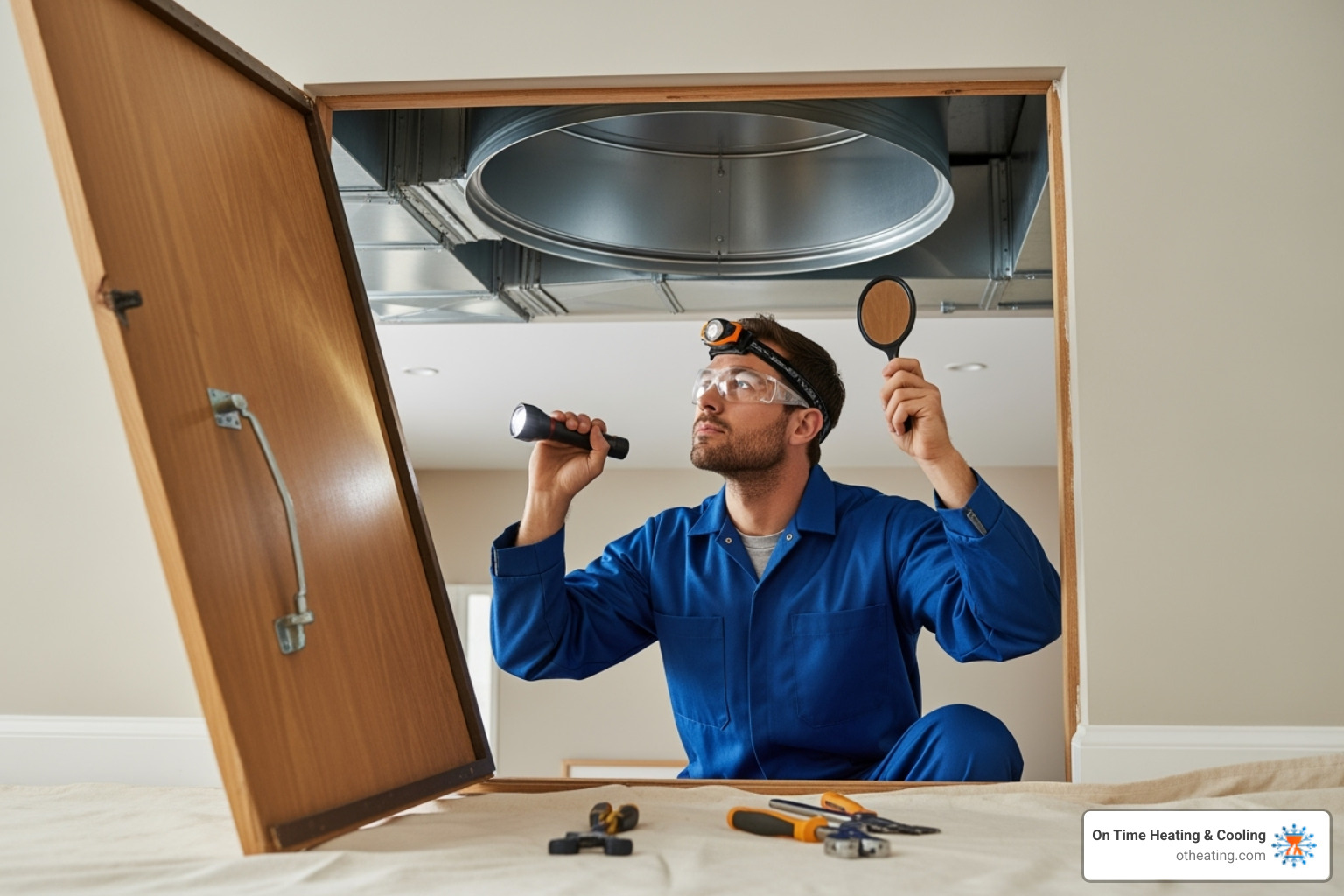 technician inspecting clean air duct - duct cleaning grafton wi technician inspecting clean air duct - duct cleaning grafton wi