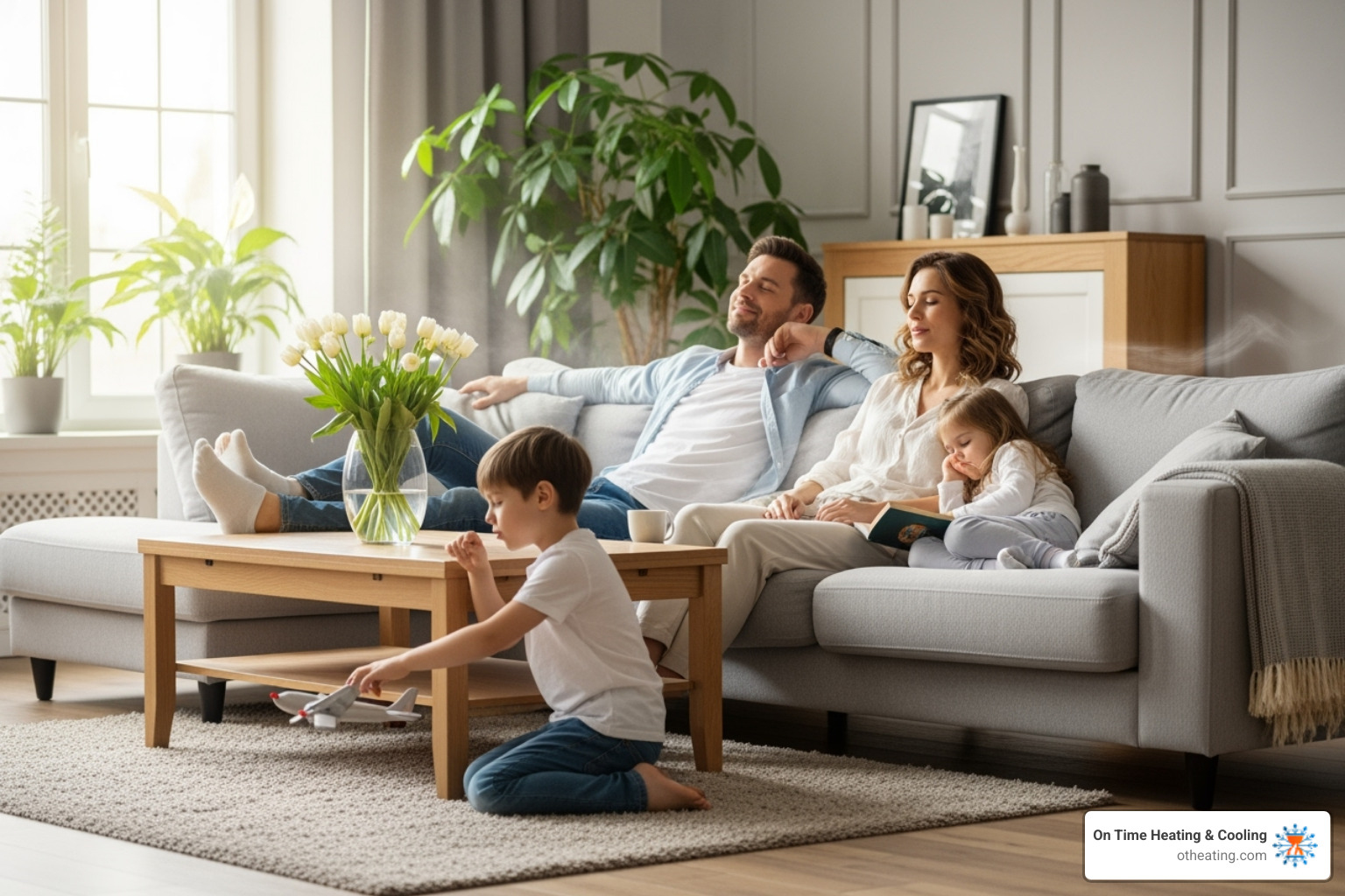 family breathing easily in their home - air duct cleaning brookfield family breathing easily in their home - air duct cleaning brookfield