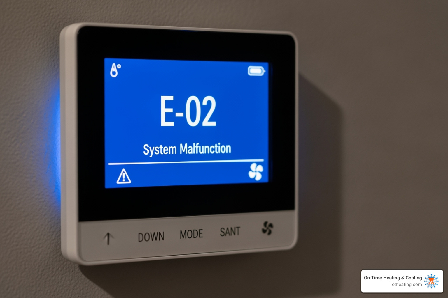 image of a thermostat displaying an error code - furnace repair waukesha wi image of a thermostat displaying an error code - furnace repair waukesha wi