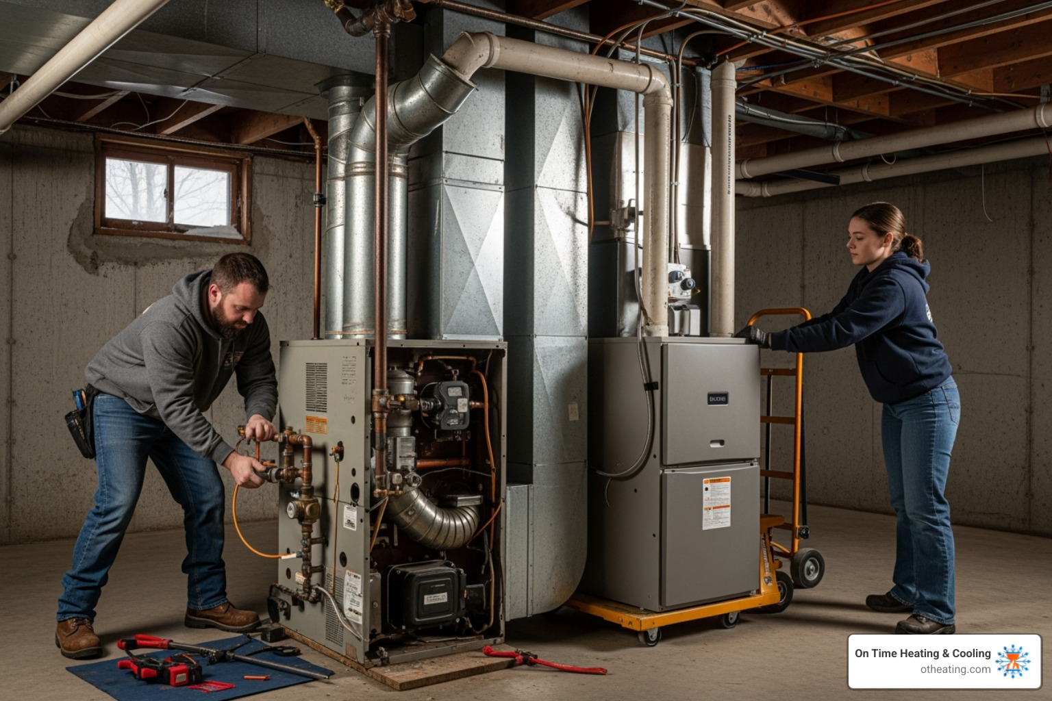 homeowner looking at a high energy bill with concern - residential furnace replacement lannon