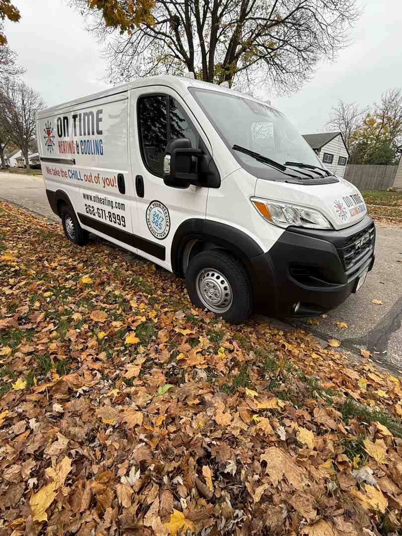 local service van in a suburban Brookfield neighborhood - local furnace service in brookfield, wi