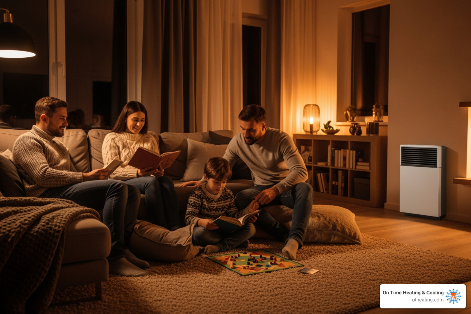 Infographic showing four key benefits of regular furnace maintenance in Lannon: improved energy efficiency with lower utility bills, extended system lifespan of 15-20 years, enhanced safety with carbon monoxide prevention, and maintained manufacturer warranty validity - local furnace service in lannon, wi