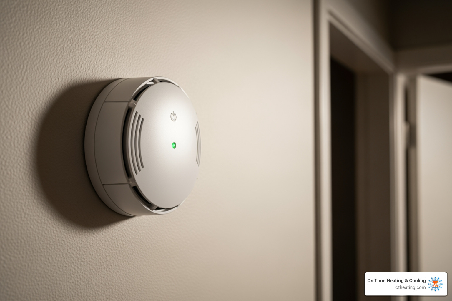 Carbon monoxide detector on a wall - local furnace service in lannon, wi