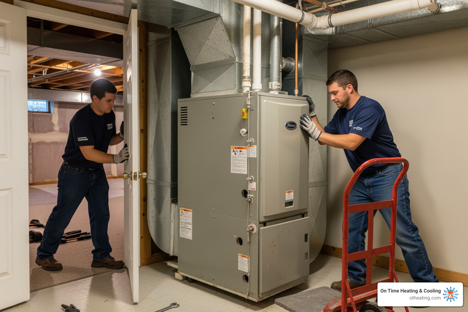 Infographic showing the key warning signs that indicate a furnace needs replacement, including system age over 15 years, rising energy costs, frequent repair needs, uneven heating throughout the home, unusual noises like banging or rattling, and declining indoor air quality with increased dust - furnace replacement in brookfield wi Infographic showing the key warning signs that indicate a furnace needs replacement, including system age over 15 years, rising energy costs, frequent repair needs, uneven heating throughout the home, unusual noises like banging or rattling, and declining indoor air quality with increased dust - furnace replacement in brookfield wi