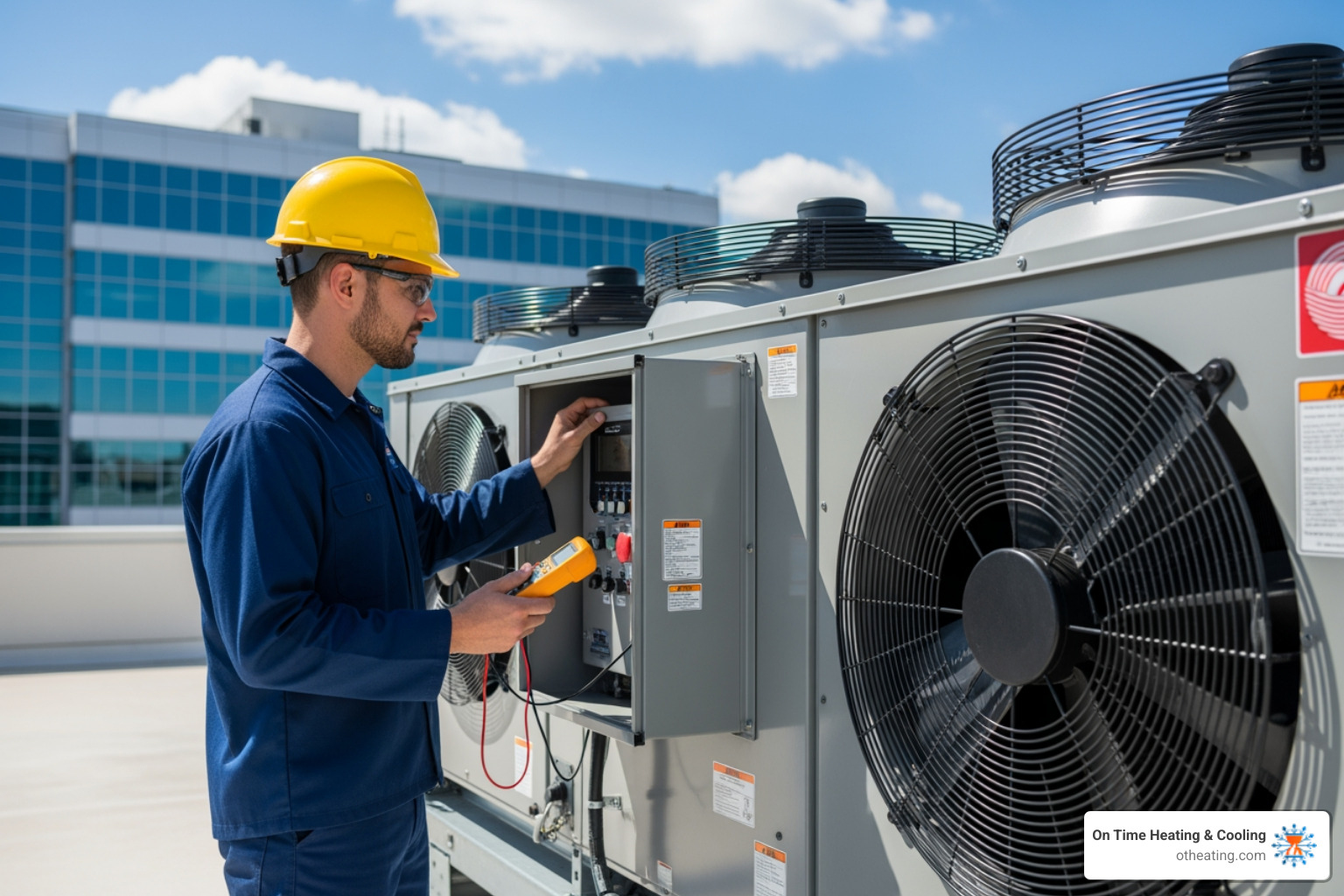 Infographic detailing key considerations when selecting a commercial heat pump repair service in Brookfield, WI - commercial heat pump repair in brookfield, wi