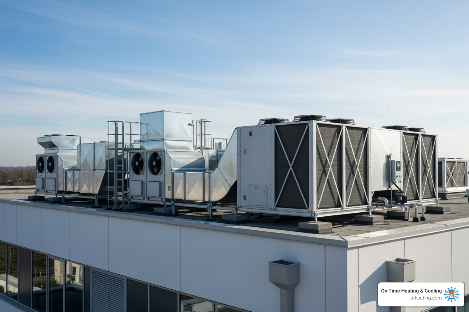 Infographic showing four key benefits of commercial furnace maintenance: Lower Energy Costs through improved efficiency and reduced utility bills, Higher Efficiency through peak performance and optimized operation, Longer Equipment Lifespan through reduced wear and tear, and Fewer Emergency Breakdowns through early problem detection - commercial furnace maintenance in brookfield, wi