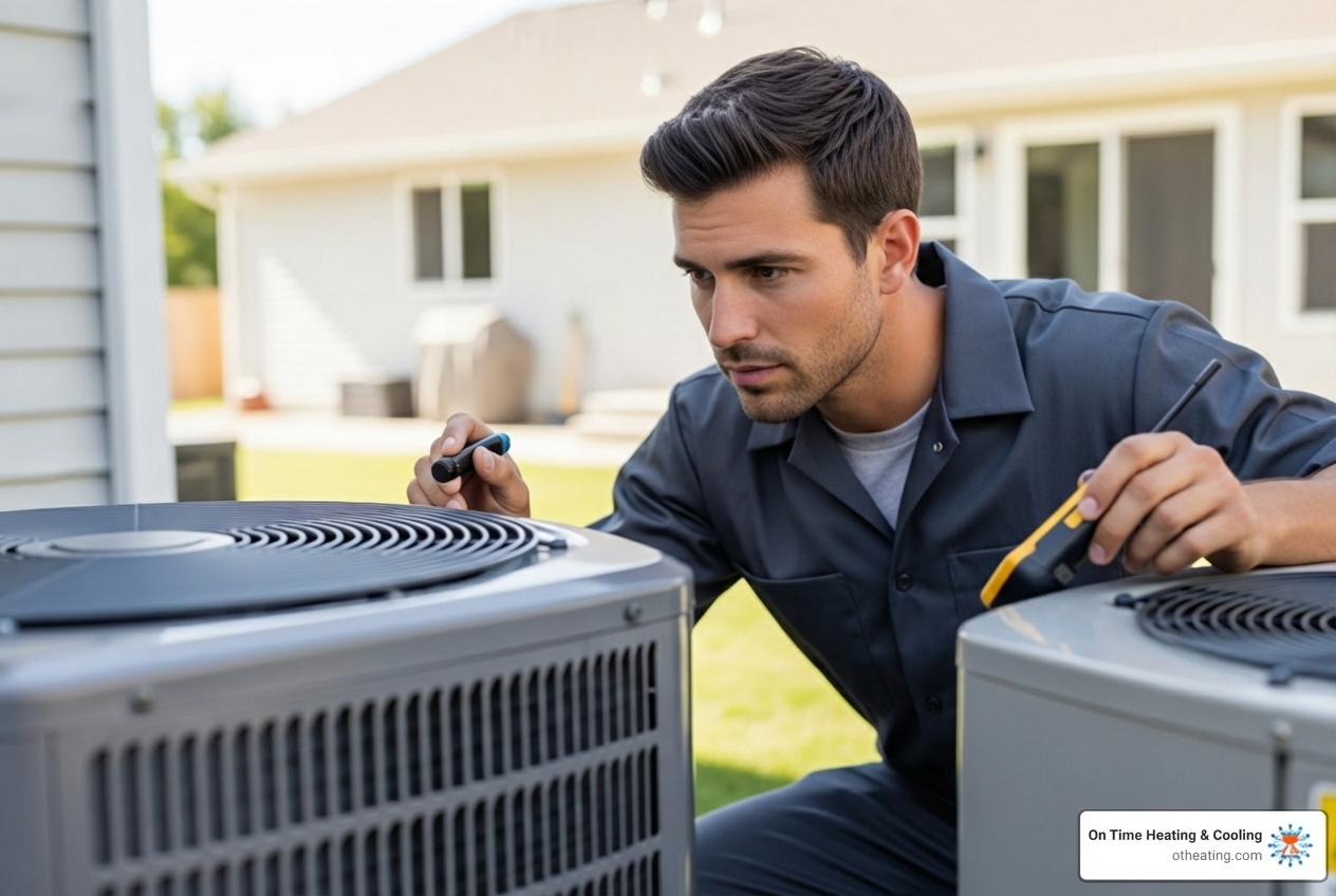 infographic showing common heat pump problems and when to call for repair versus simple DIY fixes - best heat pump repair in lannon, wi