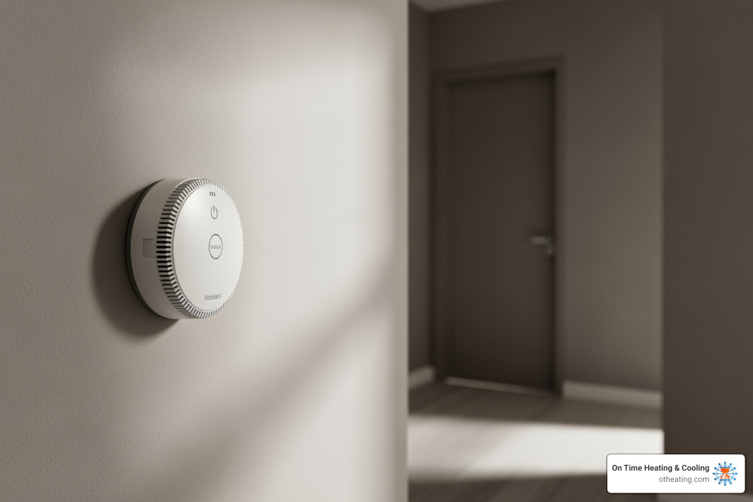 carbon monoxide detector in a hallway - affordable furnace maintenance in brookfield, wi