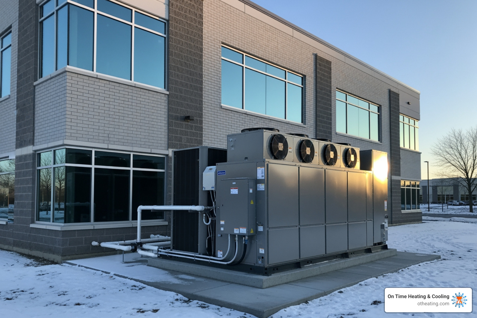 modern commercial building in New Berlin, WI - commercial heat pump installation in new berlin, wi modern commercial building in New Berlin, WI - commercial heat pump installation in new berlin, wi