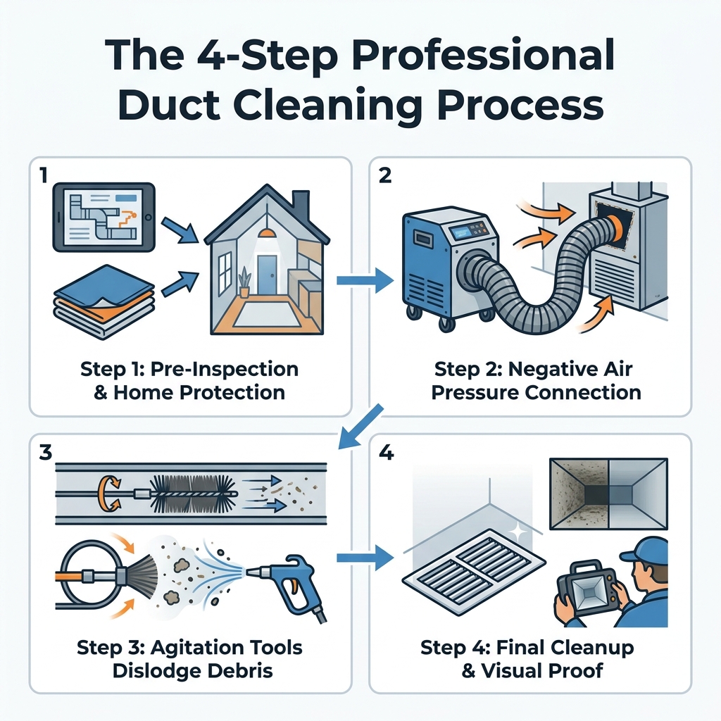 The 4-Step Professional Duct Cleaning Process