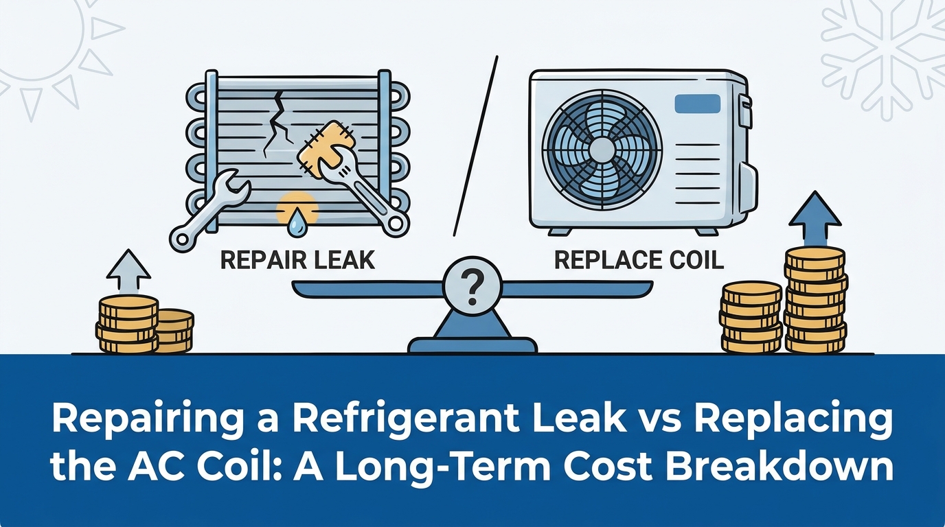AC Refrigerant Leak Repair vs Coil Replacement Cost