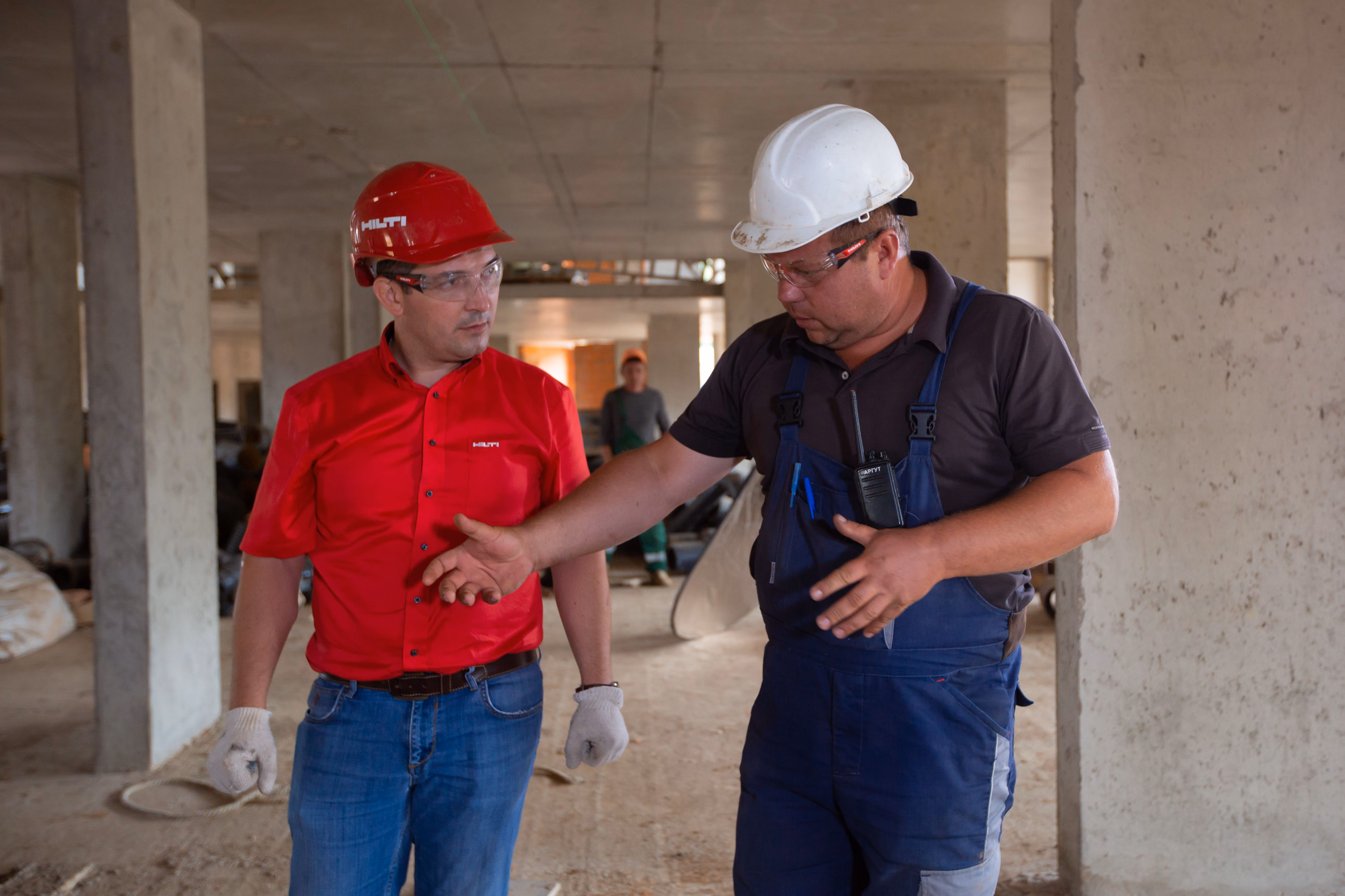 Contractor's job site with heavy equipment