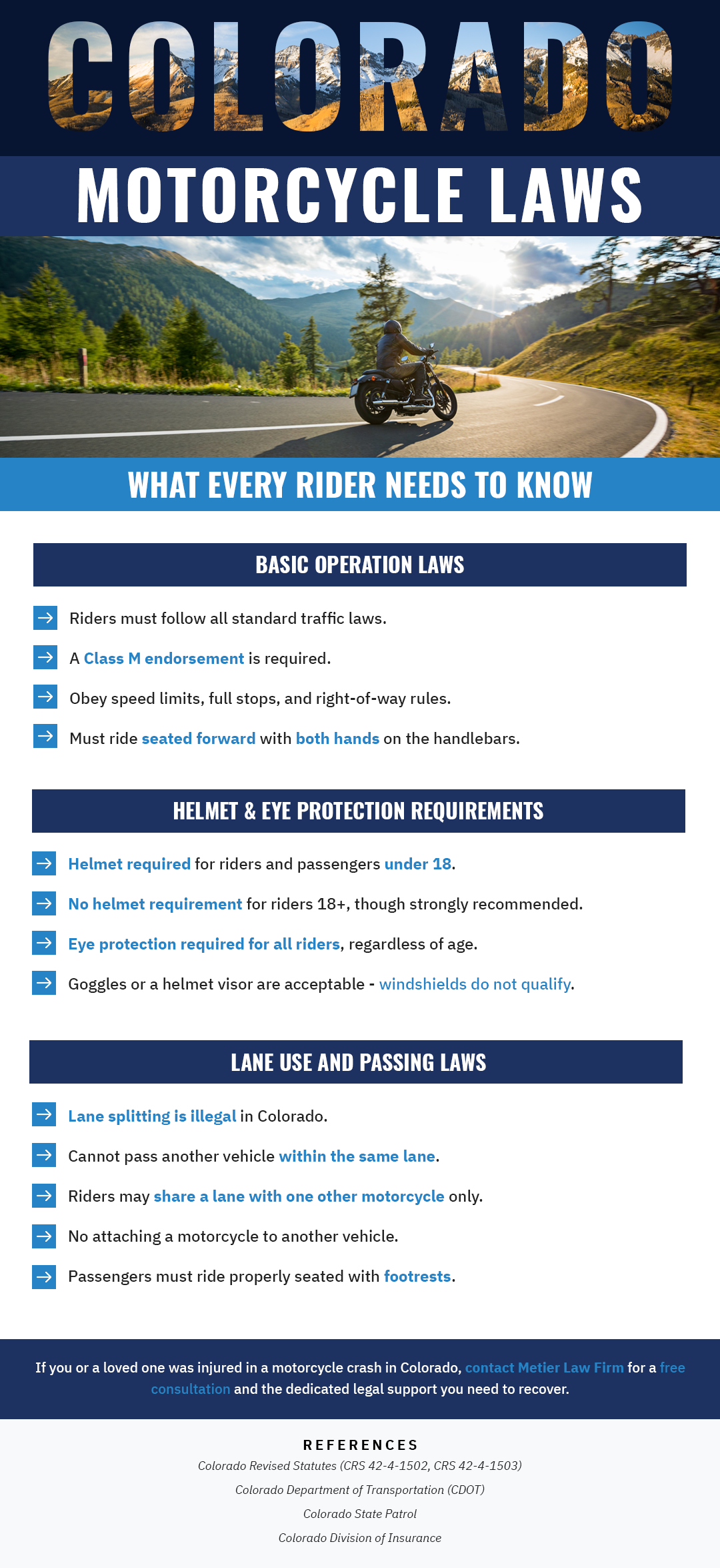 Colorado Motorcycle Laws