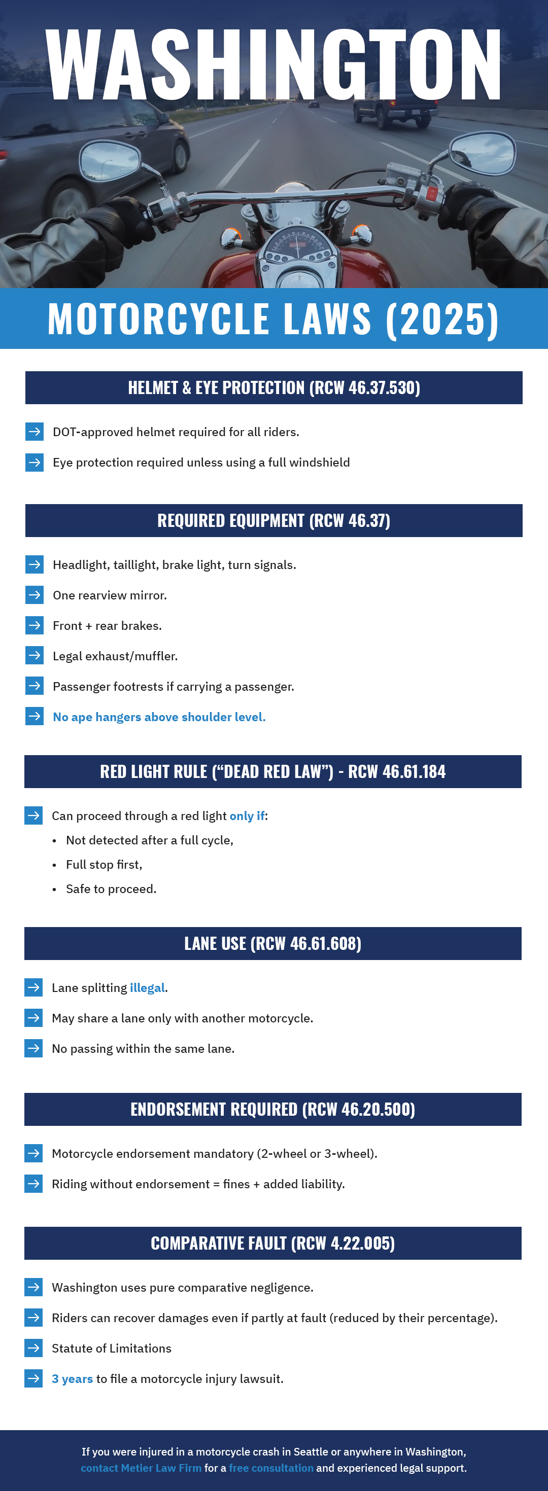 Seattle Washington Motorcycle Laws