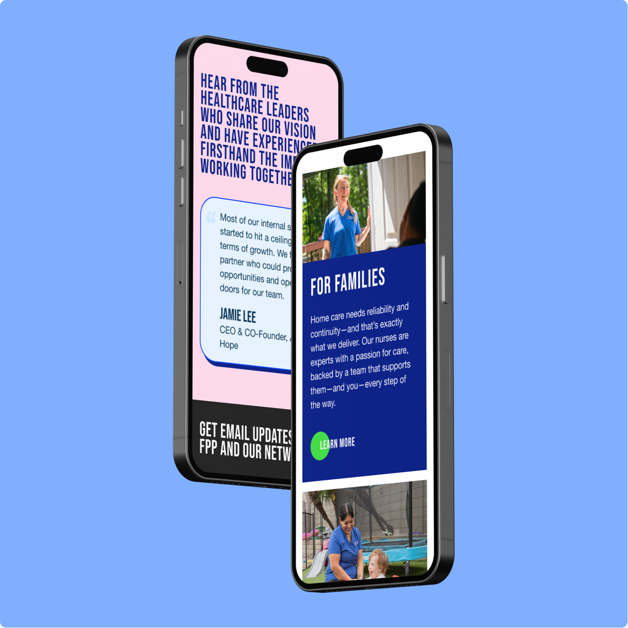 First Place Pediatrics Mobile Wireframes.