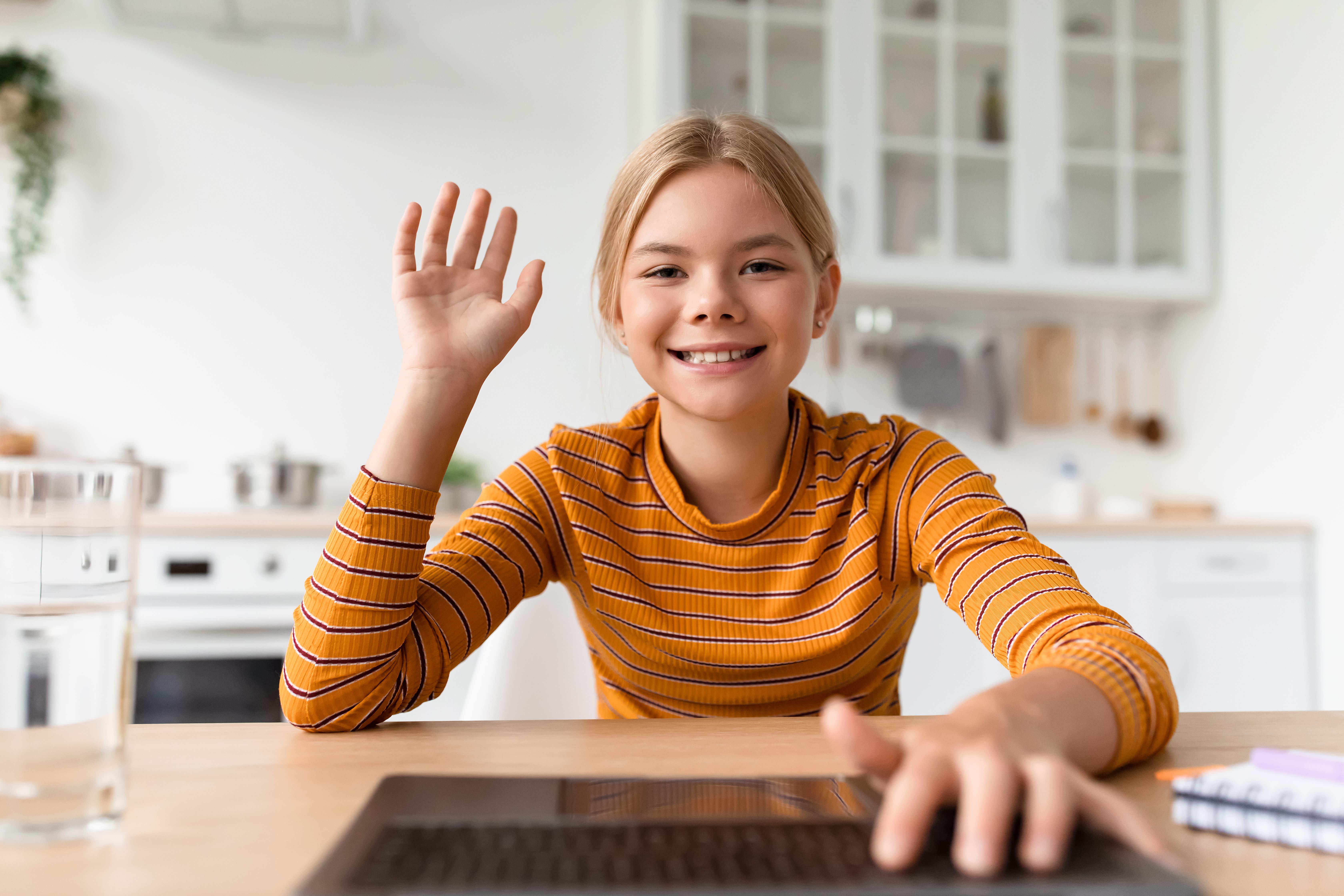 Child playing a game