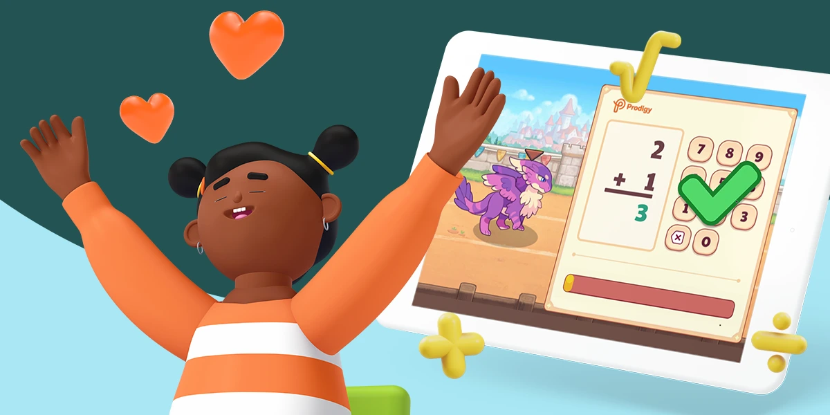 Child playing a game