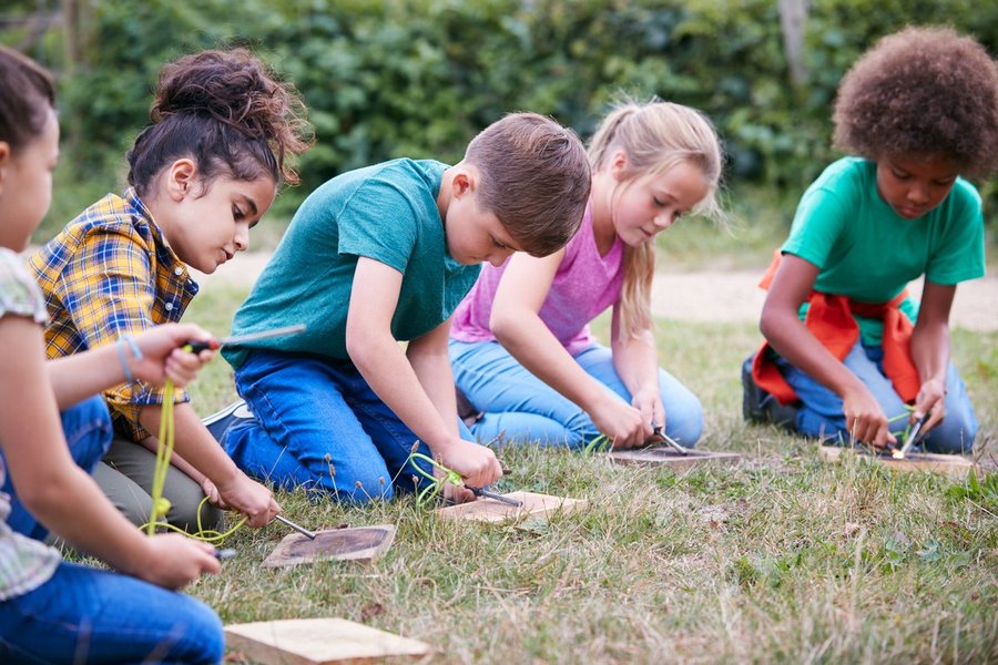 Child playing a game