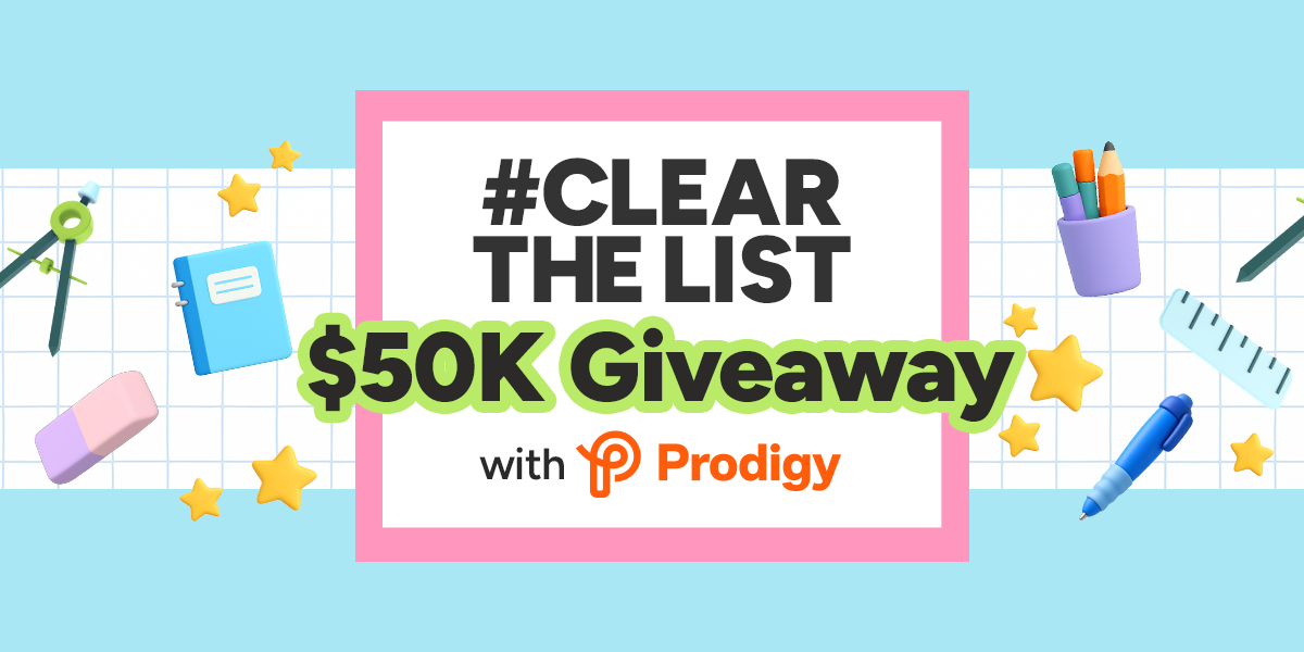 Clear the List 2026 campaign hero banner announcing the teacher giveaway contest