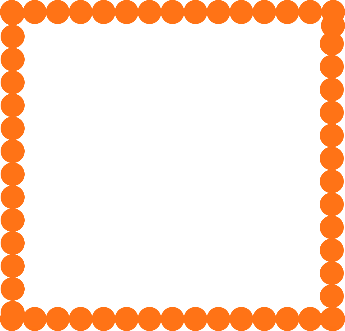 Orange decorative frame