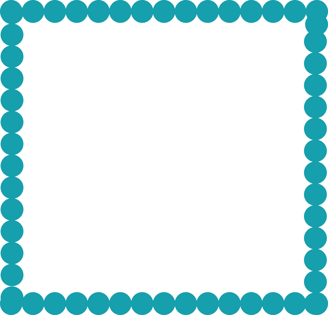 Teal decorative border