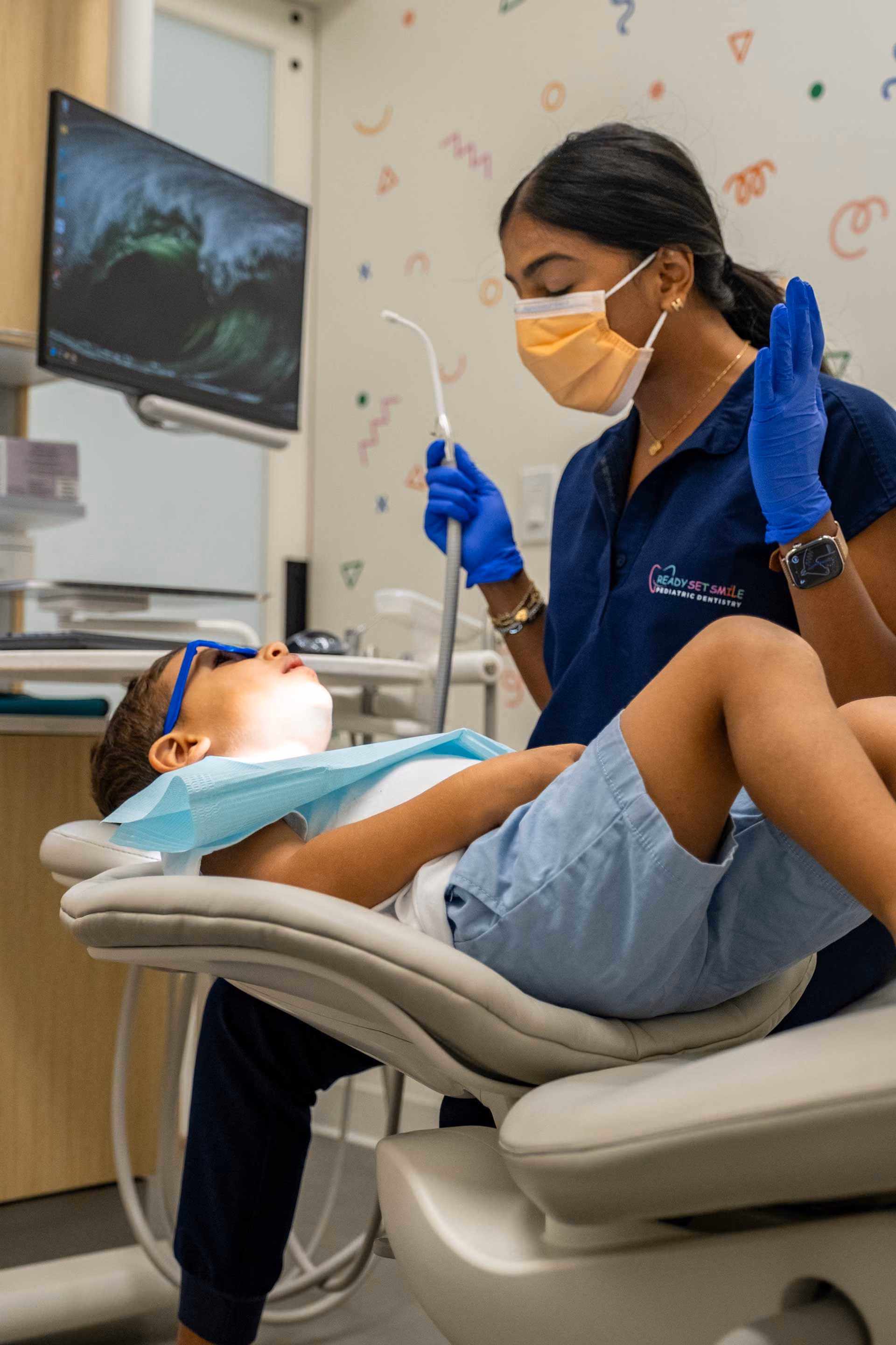 Tooth extraction and silver diamine fluoride treatment at Ready Set Smile Pediatric Dentistry