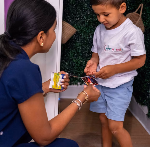 Fluoride treatment for kids at Ready Set Smile Pediatric Dentistry