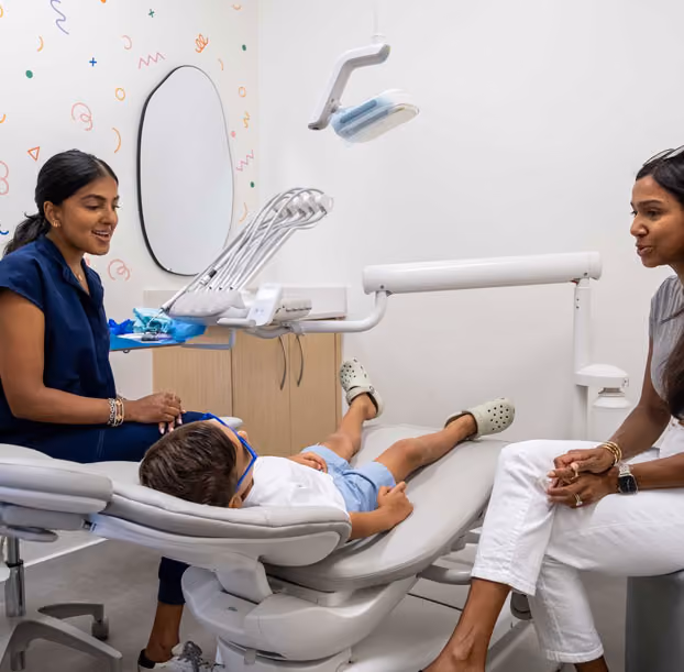 Space maintainer fitting at Ready Set Smile Pediatric Dentistry, Port Chester NY