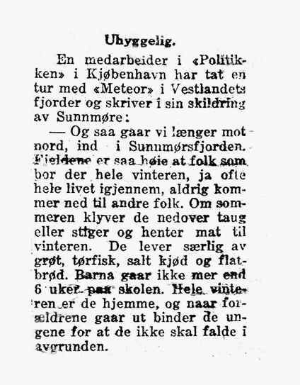 "FAKE NEWS" OGSÅ FØR I TIDA