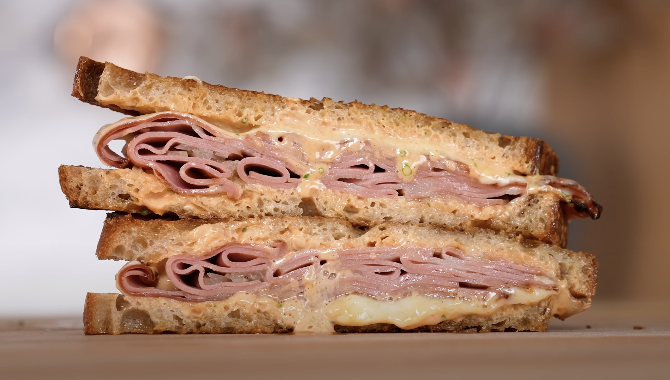 Joshua’s Recipe for Anthony Bourdain’s “Mortadella and Cheese Sandwich” 