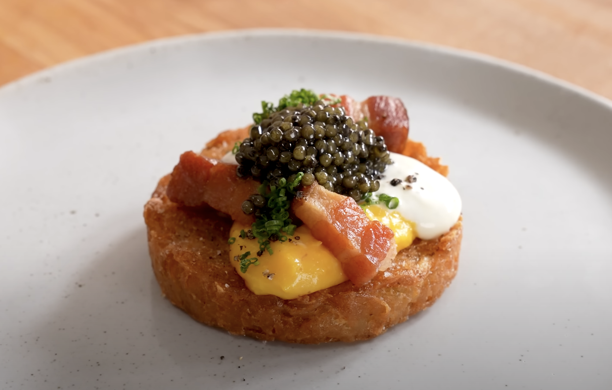 Joshua’s Recipe for Jean-Georges’ Caviar Egg 