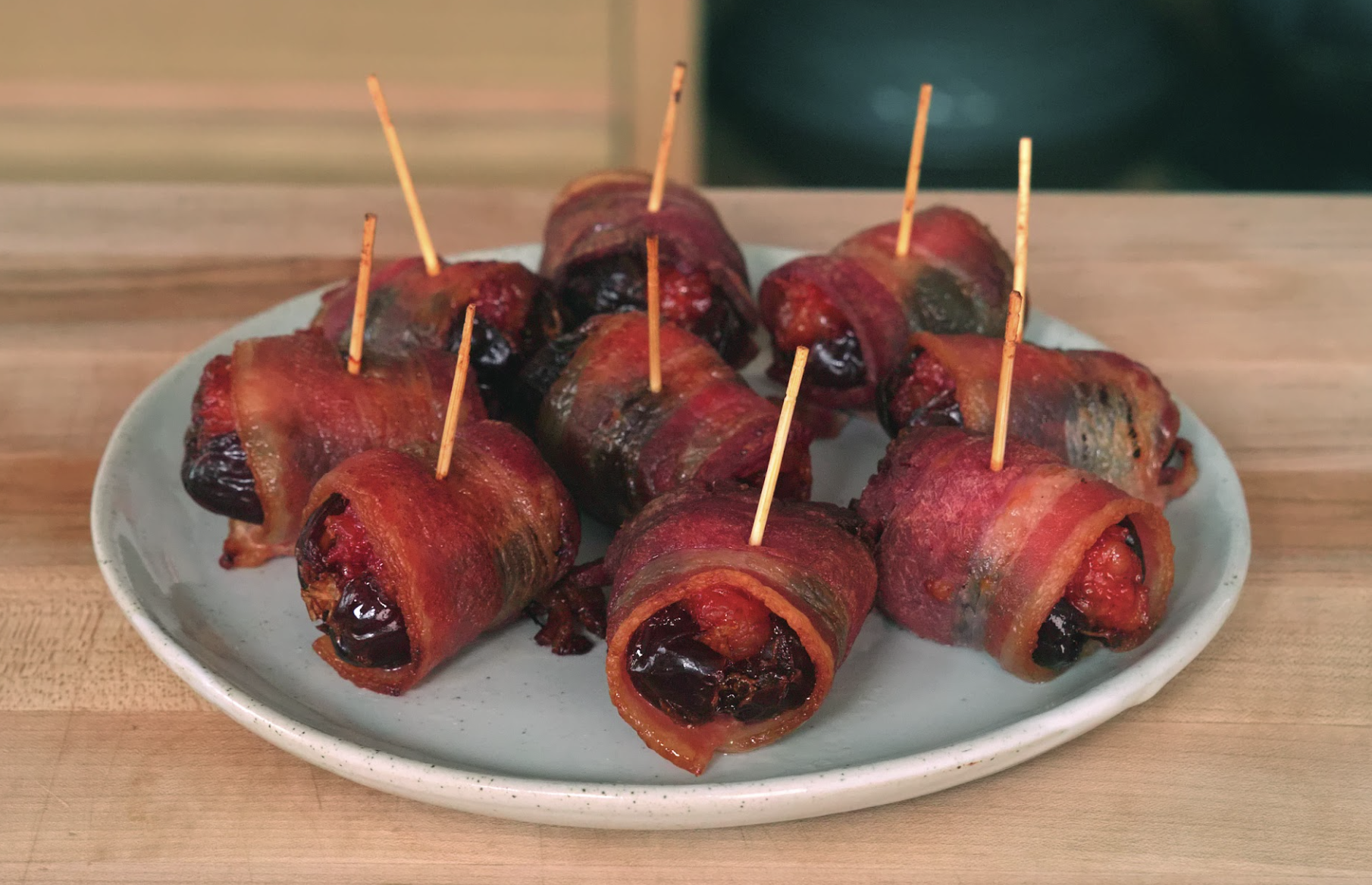 The Easiest Bacon-Wrapped Sausage Date Bites (3 Ingredients)
