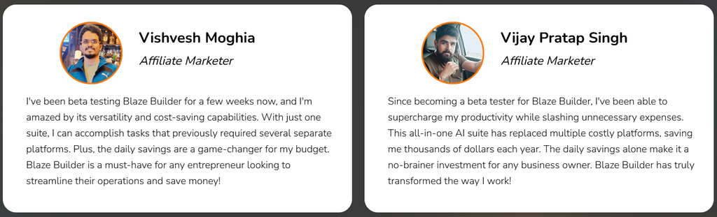 blaze-builder-review-experiences