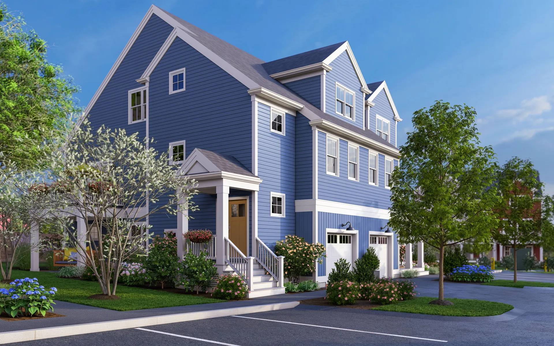 Triplex townhome 31 exterior at Larkwood in Raynham MA
