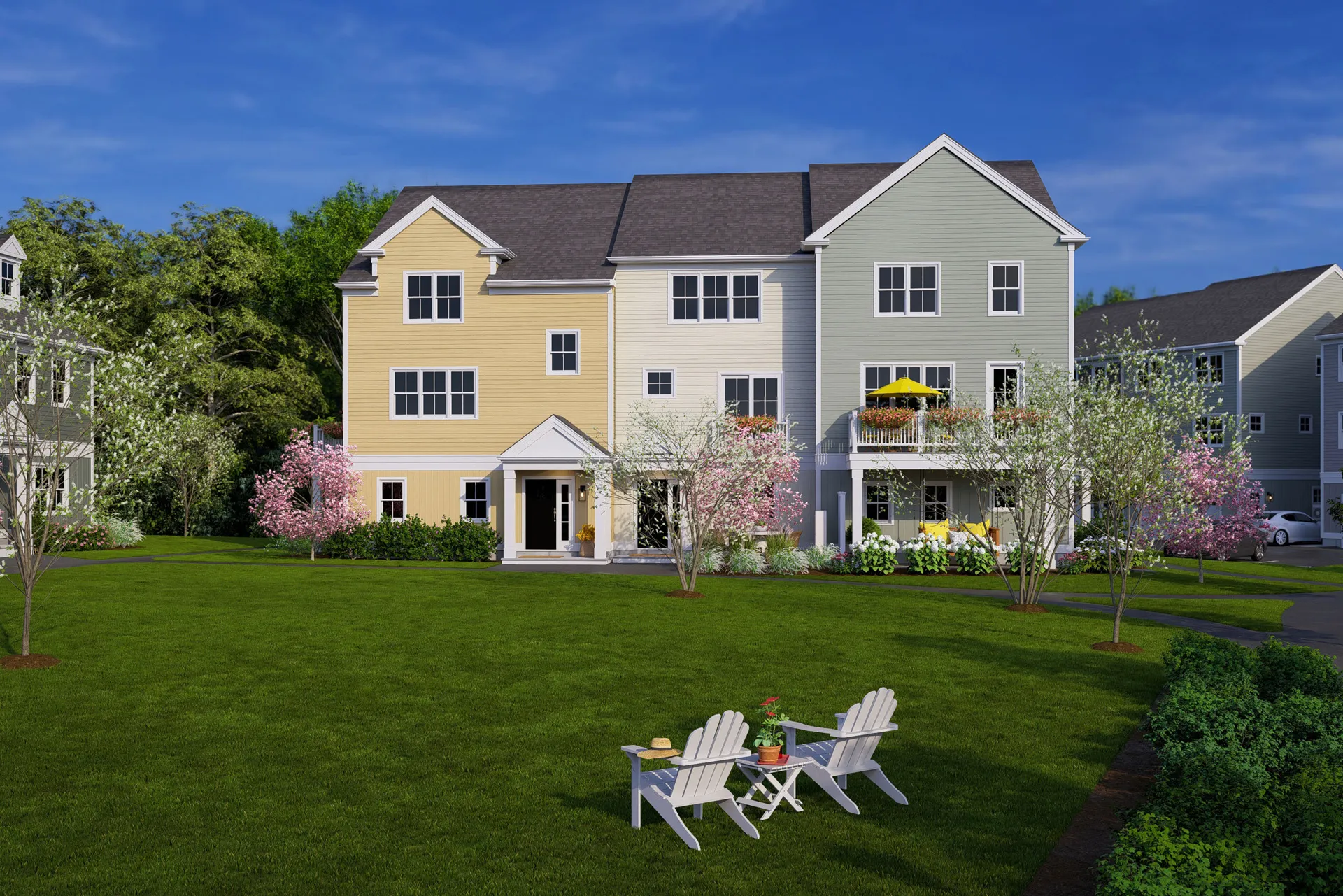 Cedar townhome exterior at Larkwood in Raynham MA