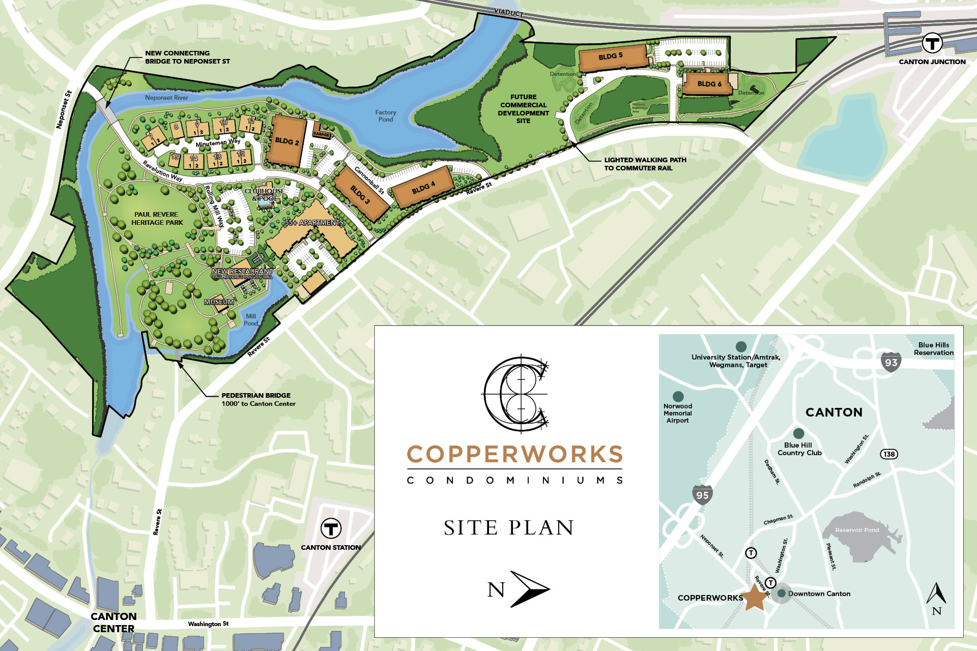 Copperworks site plan in Canton MA