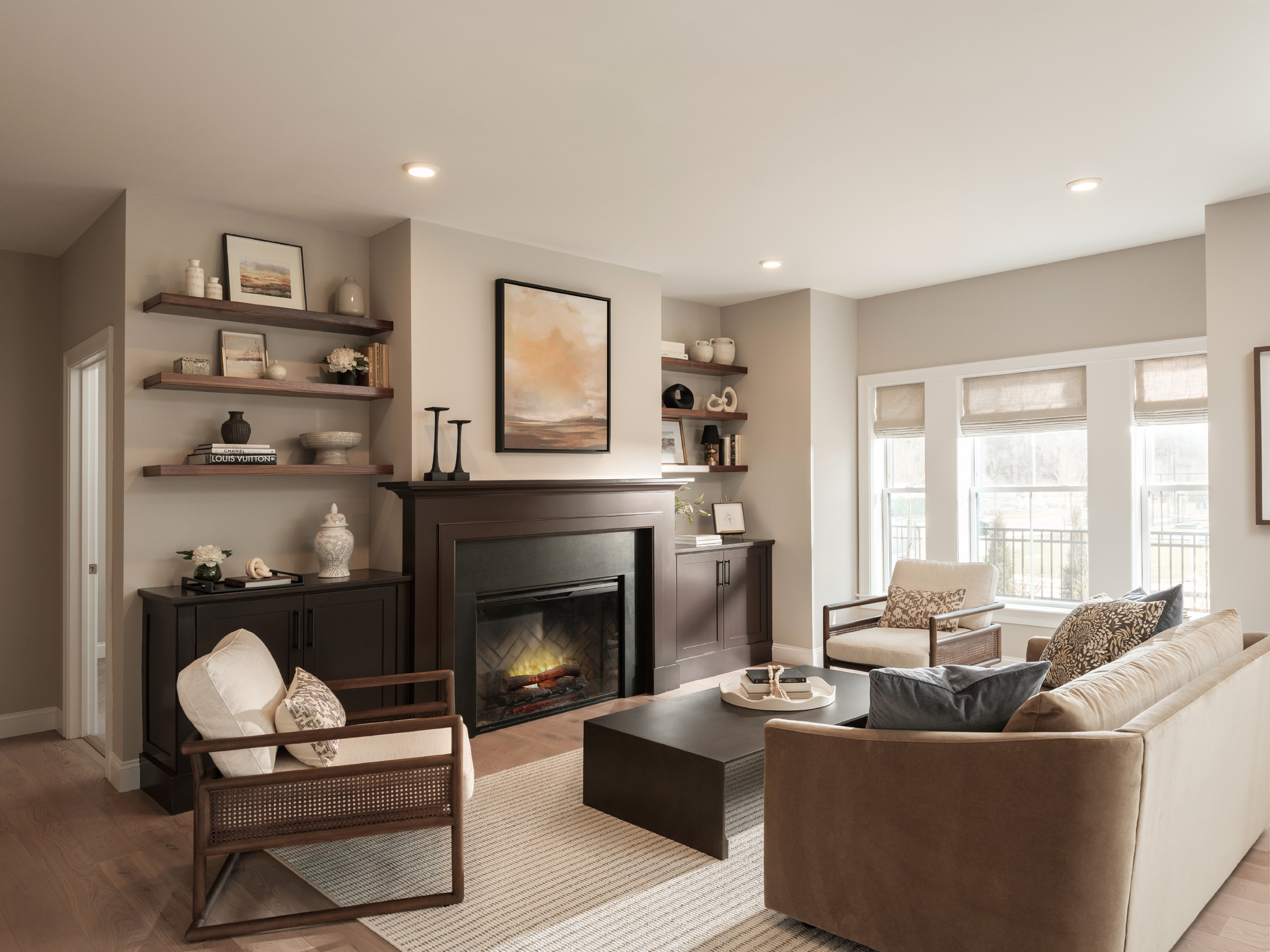 Custom millwork and architectural details in a Featherwinds 55+ condo in Halifax MA