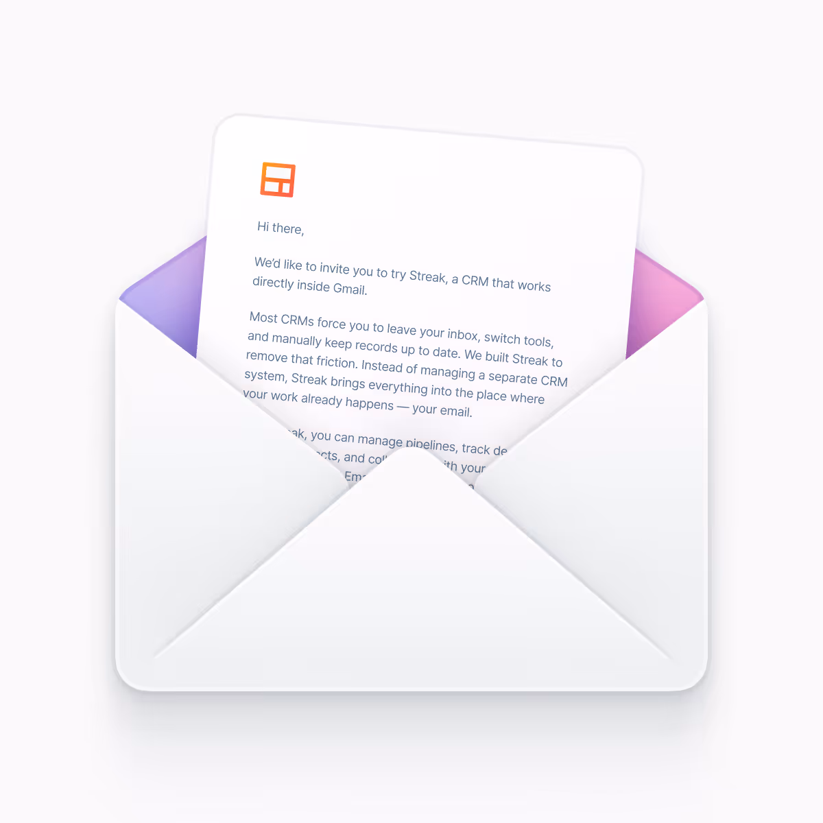 Streak referral code invitation email
