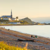 Strand der Bushaltestelle von Cap-Chat