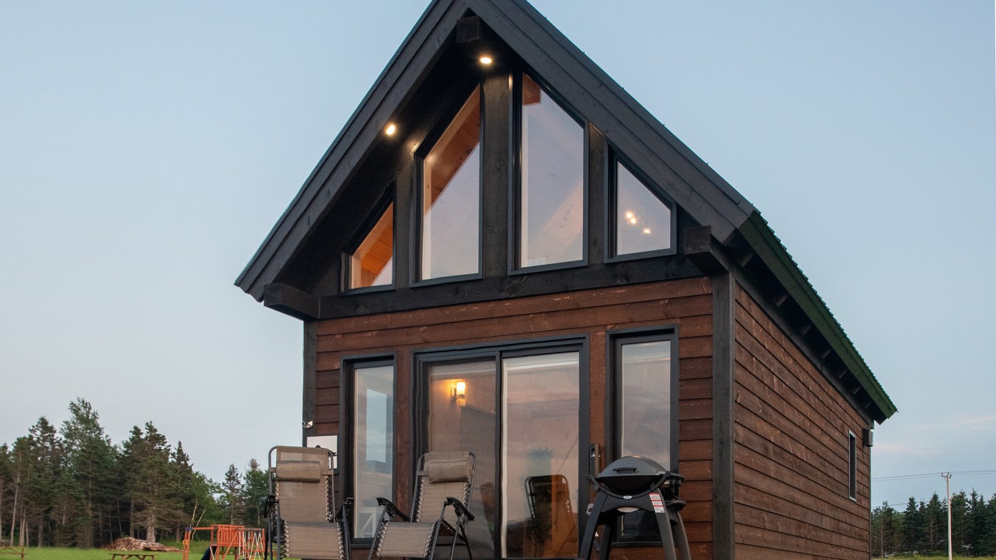 The Swiss-style chalet with its glass-fronted gable