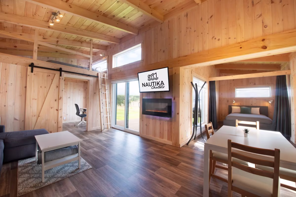 Aufenthalt in einem Doppelchalet mit Meerblick