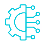 Connected technologies and integration icon