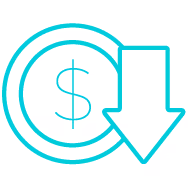Cost reduction icon