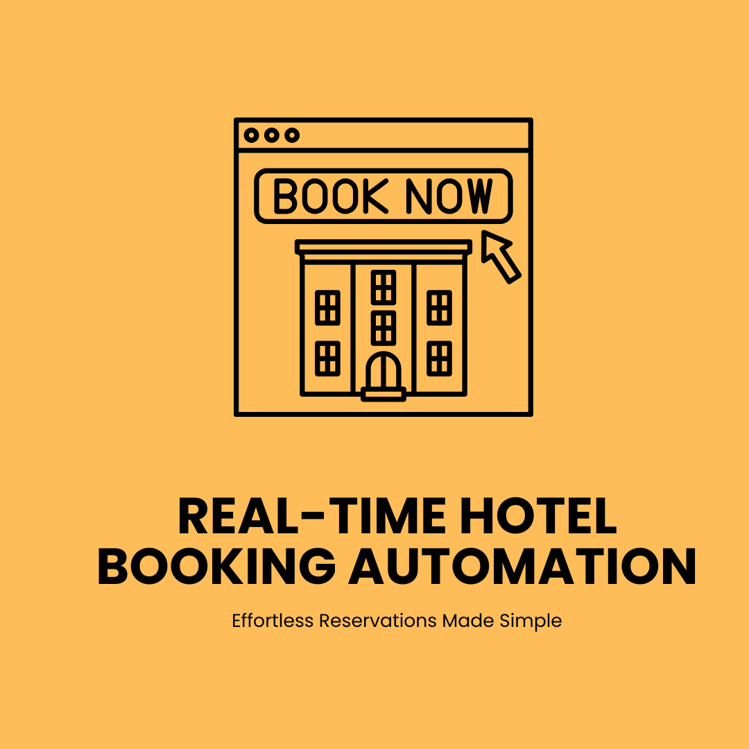 "Hotel booking automation dashboard showing real-time room availability and reservation management"