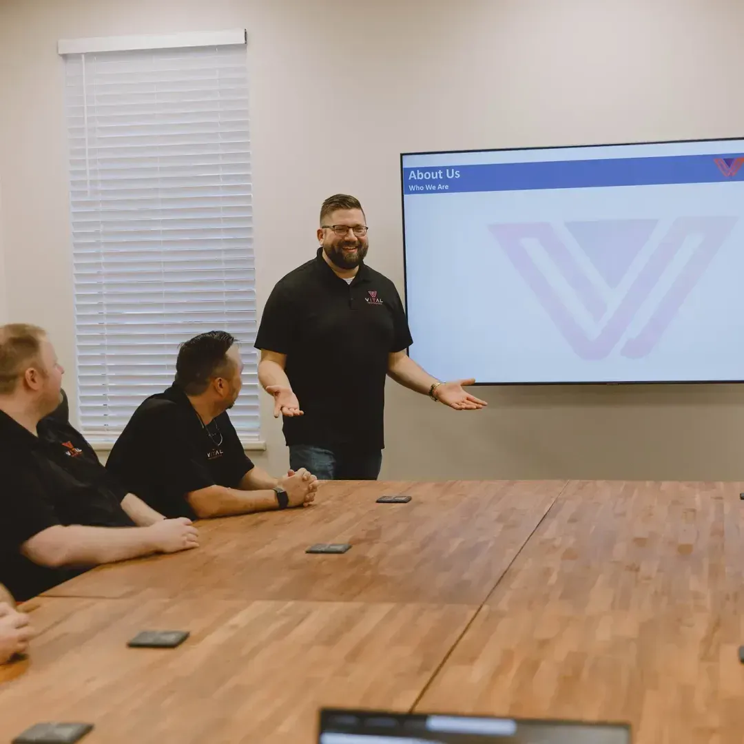 Vital Integrators team presentation in the conference room