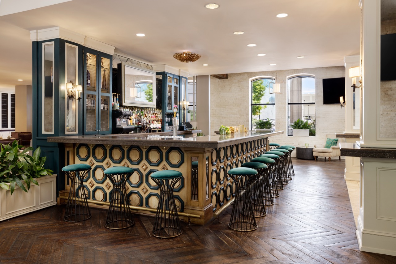Riverfront Bar with seating and view of outside