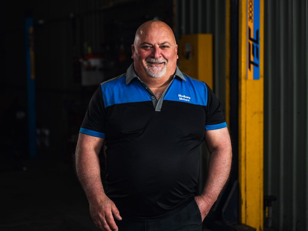 John Rinaldi, semi-retired mechanic at Modbury Motors