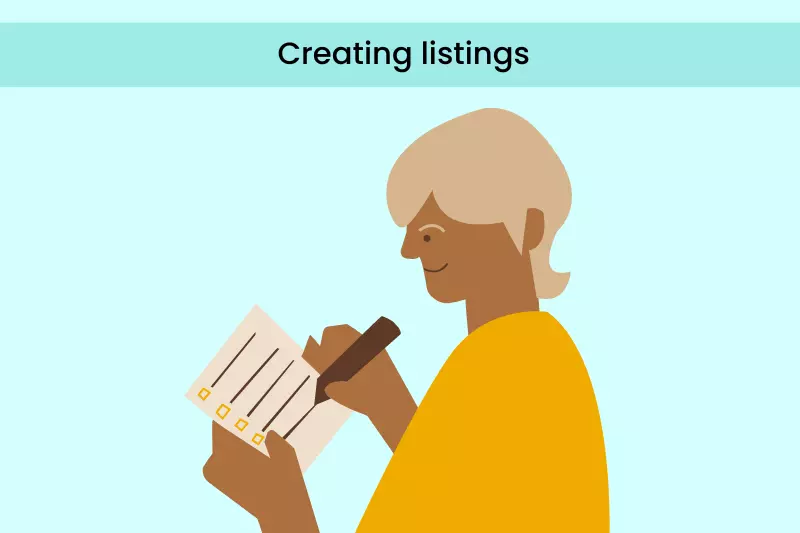 Creating listings